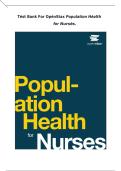 Test Bank for OpenStax Population Health for Nurses Complete Chapters 1&ndash;35 A&plus; Exam Questions and Answers &vert; ISBN 9781961584393