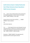 Earth Science Exam 1 Study Flashcards Set 2 Plate Tectonics Exam Questions With Correct Answers 