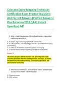 Colorado Drone Mapping Technician &NewLine;Certification Exam Practice Questions &NewLine;And Correct Answers &lpar;Verified Answers&rpar; &NewLine;Plus Rationale 2026 Q&A&vert; Instant &NewLine;Download Pdf
