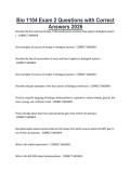 Bio 1104 Exam 2 Questions with Correct Answers 2026&period;