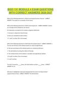 BIOD 151 MODULE 4 EXAM QUESTIONS WITH CORRECT ANSWERS 2026-2027&period;