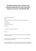 NCC EFM Certification Exam &ndash; Electronic Fetal&NewLine;Monitoring Comprehensive Practice Examination&NewLine;Questions and answers with Rationales 2026&NewLine;