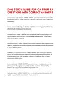 D402 STUDY GUIDE FOR OA FROM PA QUESTIONS WITH CORRECT ANSWERS