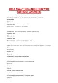 DATA ANALYTICS 4 QUESTION WITH CORRECT ANSWERS