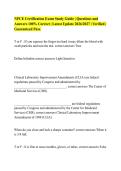 NPCE Certification Exam Study Guide &vert; Questions and&NewLine;Answers 100&percnt; Correct &vert; Latest Update 2026&sol;2027 &vert; Verified &vert;&NewLine;Guaranteed Pass&period;