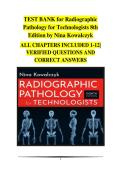 Radiographic Pathology for Technologists &lpar;8th Edition&rpar;&colon; Complete Examination Prep Guide &vert; Practice Tests&semi; Question Bank&comma; True&sol;False Reviews&comma; and Detailed Solutions