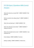 FIS 206 Exam 2 Questions With Correct Answers&period;