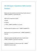FIS 206 Exam 4 Questions With Correct Answers