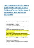 Colorado Wildland Chainsaw Operator &NewLine;Certification Exam Practice Questions &NewLine;And Correct Answers &lpar;Verified Answers&rpar; &NewLine;Plus Rationale 2026 Q&A&vert; Instant &NewLine;Download Pdf 