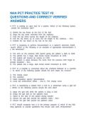 NHA PCT PRACTICE TEST &num;3 QUESTIONS AND CORRECT VERIFIED ANSWERS