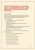 Florida LP Master Qualifier Exam Questions & Answers &vert; 2026 Updated Study Guide &vert; Verified Solutions with Detailed Explanations &vert; FDACS Bureau of LP Gas Inspection