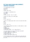 NHA PCT 2ND PRACTICE TEST QUESTIONS AND CORRECT VERIFIED ANSWERS