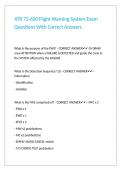 ATR 72-600 Flight Warning System Exam Questions With Correct Answers 