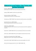 Edexcel A-Level Politics Key Terms with Verified Solutions&period;p