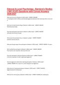 Edexcel A-Level Psychology - Bandura-s Studies &lpar;1961&comma;63&comma;65&rpar; Questions with Correct Answers 2026-2027&period;pdf&NewLine;&NewLine;