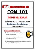 COM 101 &lpar;Graded Exams 1&ndash;4&comma; Midterm & Final Exam&rpar; &ndash; StraighterLine Complete Package Bundle
