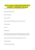 EDCO- FINAL EXAM QUESTIONS WITH CORRECT ANSWERS 2026-2027&period;