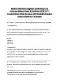  NR 511 Differential Diagnosis and Primary Care Practicum Midterm Exam Actual Exam 2026&sol;2027 &vert; Complete Exam-Style Questions with Detailed Rationales &vert; Pass Guaranteed &ndash; A&plus; Graded