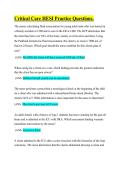 Critical Care HESI Practice Questions &vert; Nursing Exam Review Guide