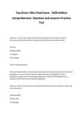 Top Driver Ohio Final Exam - 2026 Edition&NewLine;Comprehensive Question and answers Practice&NewLine;Test