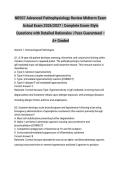 NR507 Advanced Pathophysiology Review Midterm Exam Actual Exam 2026&sol;2027 &vert; Complete Exam-Style Questions with Detailed Rationales &vert; Pass Guaranteed &ndash; A&plus; Graded