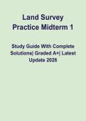 Land Survey Practice Midterm 1 &vert; Practice Questions&comma; Answers & Midterm Review &vert; 2026&ndash;2027 PDF