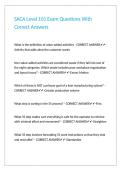 SACA Level 101 Exam Questions With Correct Answers