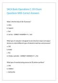 SACA Basic Operations C-101 Exam Questions With Correct Answers&period;