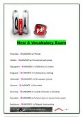 HESI A2 Vocabulary Exam 2026 Study Guide &lpar;120&plus; Vocabulary Questions & Definitions&rpar; &vert; Medical Terminology&comma; Academic Vocabulary&comma; Critical Reading & Entrance Exam Preparation
