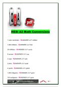 HESI A2 Math Conversions 2026 Study Guide &lpar;25&plus; Essential Conversion Formulas&rpar; &vert; Dosage Calculations&comma; Metric System&comma; Household Measurements&comma; Weight&comma; Length & Temperature Conversions