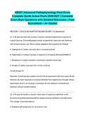 NR507 Advanced Pathophysiology Final Exam Complete Guide Actual Exam 2026&sol;2027 &vert; Complete Exam-Style Questions with Detailed Rationales &vert; Pass Guaranteed &ndash; A&plus; Graded