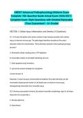  NR507 Advanced Pathophysiology Midterm Exam Complete 100-Question Guide Actual Exam 2026&sol;2027 &vert; Complete Exam-Style Questions with Detailed Rationales &vert; Pass Guaranteed &ndash; A&plus; Graded