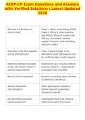 ACRP-CP Exam Questions and Answers&NewLine;with Verified Solutions &vert; Latest Updated&NewLine;2026