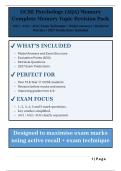 GCSE Psychology Memory Revision Notes &lpar;AQA&rpar; Complete Topic AO1 AO2 AO3 Exam Technique