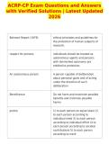 ACRP-CP Exam Questions and Answers&NewLine;with Verified Solutions &vert; Latest Updated&NewLine;2026