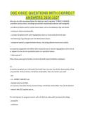 DSE OSCE QUESTIONS WITH CORRECT ANSWERS 2026-2027&period;