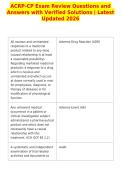 ACRP-CP Exam Review Questions and&NewLine;Answers with Verified Solutions &vert; Latest&NewLine;Updated 2026