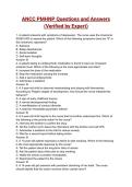 ANCC PMHNP Questions and Answers &lpar;Verified by Expert&rpar; &lpar;2026 &sol; 2027&rpar;&NewLine;