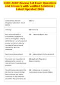 CCRC ACRP Review Set Exam Questions&NewLine;and Answers with Verified Solutions &vert;&NewLine;Latest Updated 2026