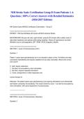 NIH Stroke Scale Certification Group D Exam Patients 1&ndash;6 Questions &vert; 100&percnt; Correct Answers with Detailed Rationales &lpar;2026&sol;2027 Edition&rpar;