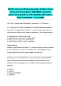 NR507 Advanced Pathophysiology Midterm Exam Weeks 1-4 Actual Exam 2026&sol;2027 &vert; Complete Exam-Style Questions with Detailed Rationales &vert; Pass Guaranteed &ndash; A&plus; Graded