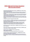 NFDN 1002 Unit 6 & 8 Exam Questions With Accurate Answers