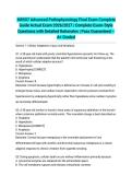  NR507 Advanced Pathophysiology Final Exam Complete Guide Actual Exam 2026&sol;2027 &vert; Complete Exam-Style Questions with Detailed Rationales &vert; Pass Guaranteed &ndash; A&plus; Graded