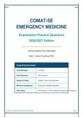 COMAT-SE&NewLine;EMERGENCY MEDICINE&NewLine;Examination Practice Questions&NewLine;2026&sol;2027 Edition&NewLine;Verified Answers Plus Rationales&NewLine;Q&A&semi; &vert; Instant Download PDF