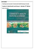 Test Bank For Stanhope and Lancaster's Community Health Nursing in Canada 4th Edition by Sandra A&period; MacDonald&vert;&vert;ISBN NO&colon;10&comma;0323693954&vert;&vert;ISBN NO&colon;13&comma;978-0323693950&vert;&vert;All Chapters&vert;&vert;Complete Guide A&plus;&NewLine;