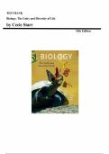 Test Bank for Biology&colon; The Unity and Diversity of Life&comma; 14th Edition by Cecie Starr&comma; Ralph Taggart&comma; Chapter 1-48 &vert; All Chapters