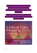 Critical Care Nursing&colon; A Holistic Approach&comma; 12th Edition&colon; Comprehensive Test Bank &vert; Practice Questions&comma; Answer Key & Exam Prep Guide&semi; Patricia Gonce Morton & Paul Thurman
