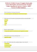 NUR 6111 Advanced Practice Nursing I Exam 2 Study Guide