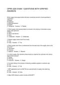 OPRE 4320 EXAM 1 QUESTIONS WITH VERIFIED ANSWERS