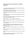OPRE 4320 EXAM 2 QUESTIONS WITH VERIFIED ANSWERS